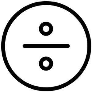 Division Math Symbol Circle Icon from Ultimate Light - Free Set