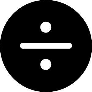 Division Math Symbol Circle Icon from Ultimate Bold - Free Set