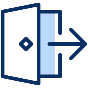 Door Exit Icon from Cyber Duotone - Free Set