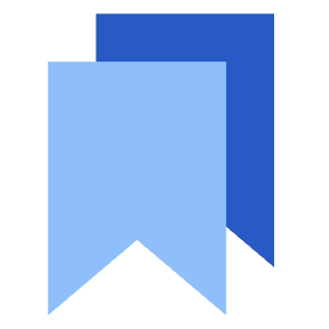Double Bookmark Icon from Sharp Flat - Free Set