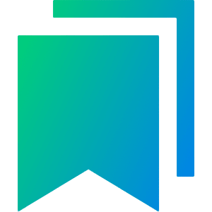 Double Bookmark Icon from Sharp Gradient- Free Set