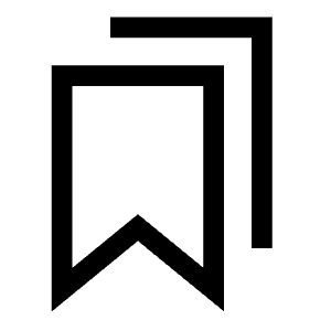Double Bookmark Icon from Sharp Line - Free Set