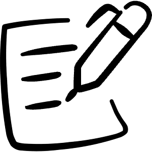 Edit Pen Write Paper Icon from Freehand Line - Free Set