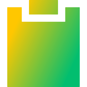 Empty Clipboard Icon from Sharp Gradient- Free Set