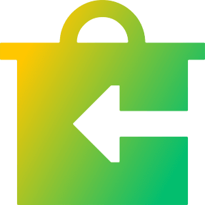 Empty Recycle Bin 1 Icon from Sharp Gradient- Free Set
