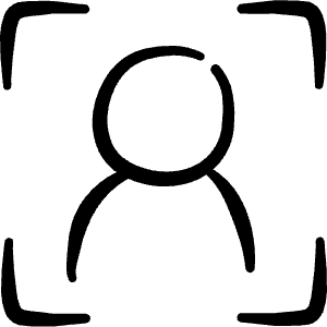 Face Id Male 1 Icon from Freehand Line - Free Set