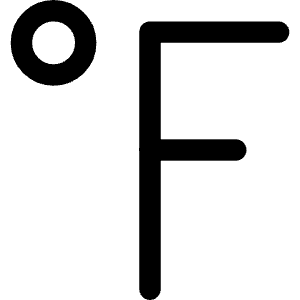 Fahrenheit Icon from Core Line - Free Set