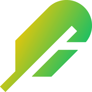 Feather Pen Icon from Sharp Gradient- Free Set