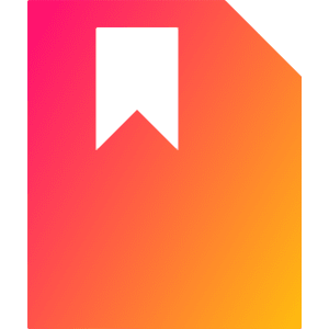 File Bookmark Icon from Sharp Gradient- Free Set