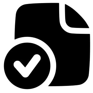 File Check Alternate Icon from Plump Solid - Free Set