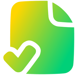 File Check Alternate Icon from Plump Gradient - Free Set