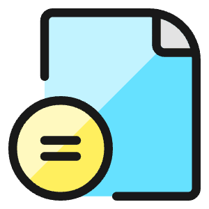File Copyright Equal Icon from Ultimate Colors - Free Set