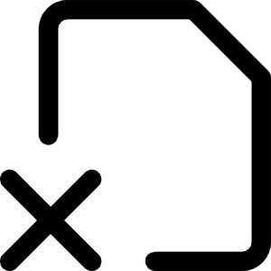 File Delete Alternate Icon from Core Line - Free Set