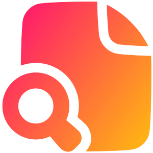 File Search Icon from Plump Gradient - Free Set