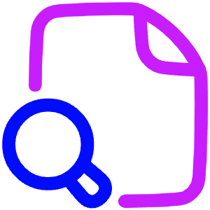 File Search Icon from Plump Neon - Free Set