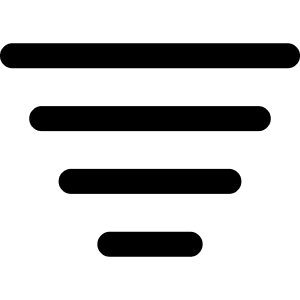 Filter Sort Lines Descending Icon from Ultimate Bold - Free Set