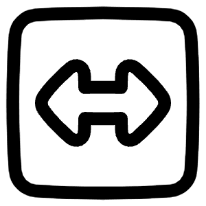 Fit To Width Square Icon from Plump Line - Free Set