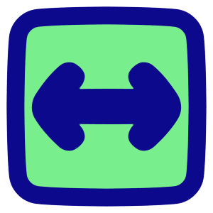 Fit To Width Square Icon from Plump Pop - Free Set