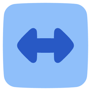 Fit To Width Square Icon from Plump Flat - Free Set