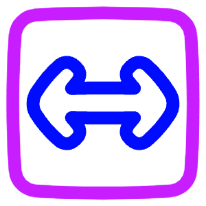 Fit To Width Square Icon from Plump Neon - Free Set