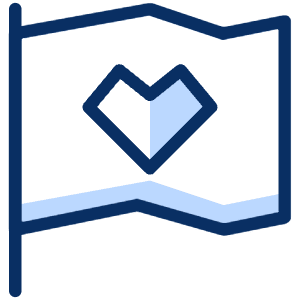 Flag Heart Icon from Cyber Duotone - Free Set