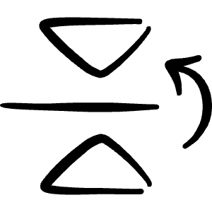 Flip Reflect Up Icon from Freehand Line - Free Set