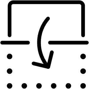Flip Vertical Down Icon from Ultimate Light - Free Set