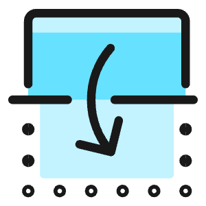 Flip Vertical Down Icon from Ultimate Colors - Free Set