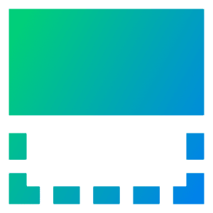 Flip Vertical Square 1 Icon from Sharp Gradient- Free Set