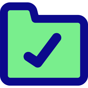 Folder Check Icon from Core Pop - Free Set