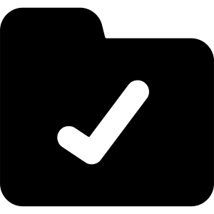 Folder Check Icon from Core Solid - Free Set