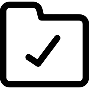 Folder Check Icon from Core Line - Free Set
