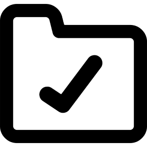 Folder Check Icon from Core Remix - Free Set