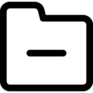 Folder Delete Icon from Core Line - Free Set