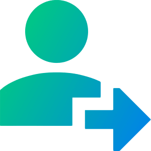 Following Icon from Sharp Gradient- Free Set