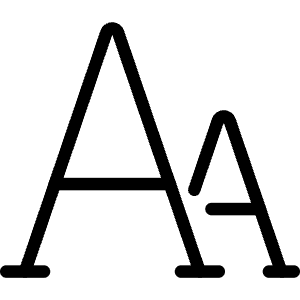 Font Size Icon from Ultimate Light - Free Set