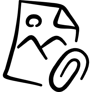 Form Edition Image Attach Icon from Freehand Line - Free Set