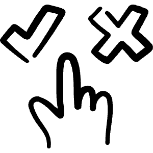 Form Validation Cursor Choose Icon from Freehand Line - Free Set