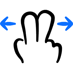 Gesture Swipe Two Fingers Horizontal Icon from Freehand Duotone - Free Set