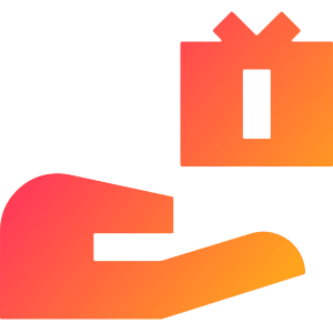 Give Gift Icon from Sharp Gradient- Free Set