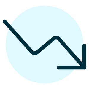 Graph Stats Descend Icon from Ultimate Duotone - Free Set