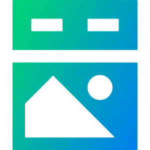 Graphic Template Website Ui Icon from Sharp Gradient- Free Set