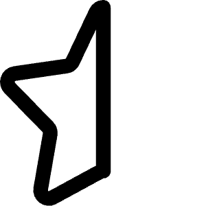 Half Star 1 Icon from Core Line - Free Set