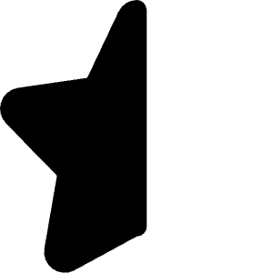 Half Star 1 Icon from Core Solid - Free Set