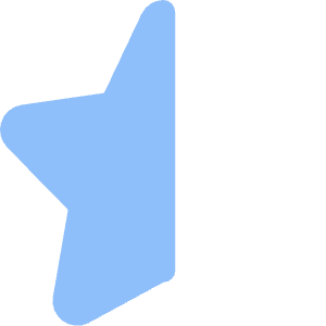 Half Star 1 Icon from Core Flat - Free Set