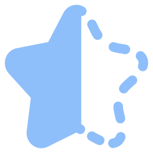 Half Star 2 Icon from Plump Flat - Free Set