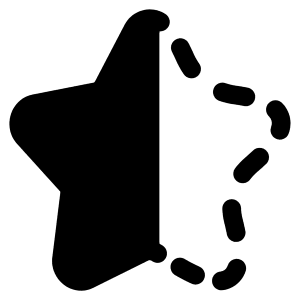 Half Star 2 Icon from Plump Solid - Free Set
