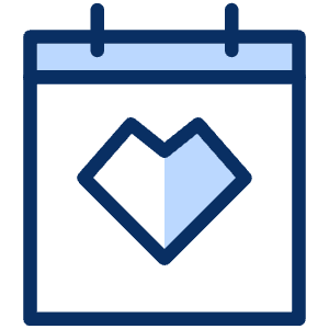 Heart Calendar Icon from Cyber Duotone - Free Set