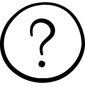 Help Question Circle Icon from Freehand Line - Free Set