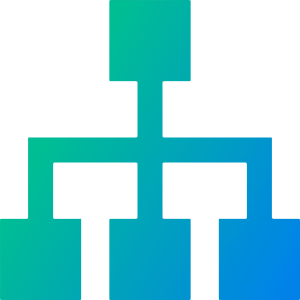 Hierarchy 2 Icon from Sharp Gradient- Free Set